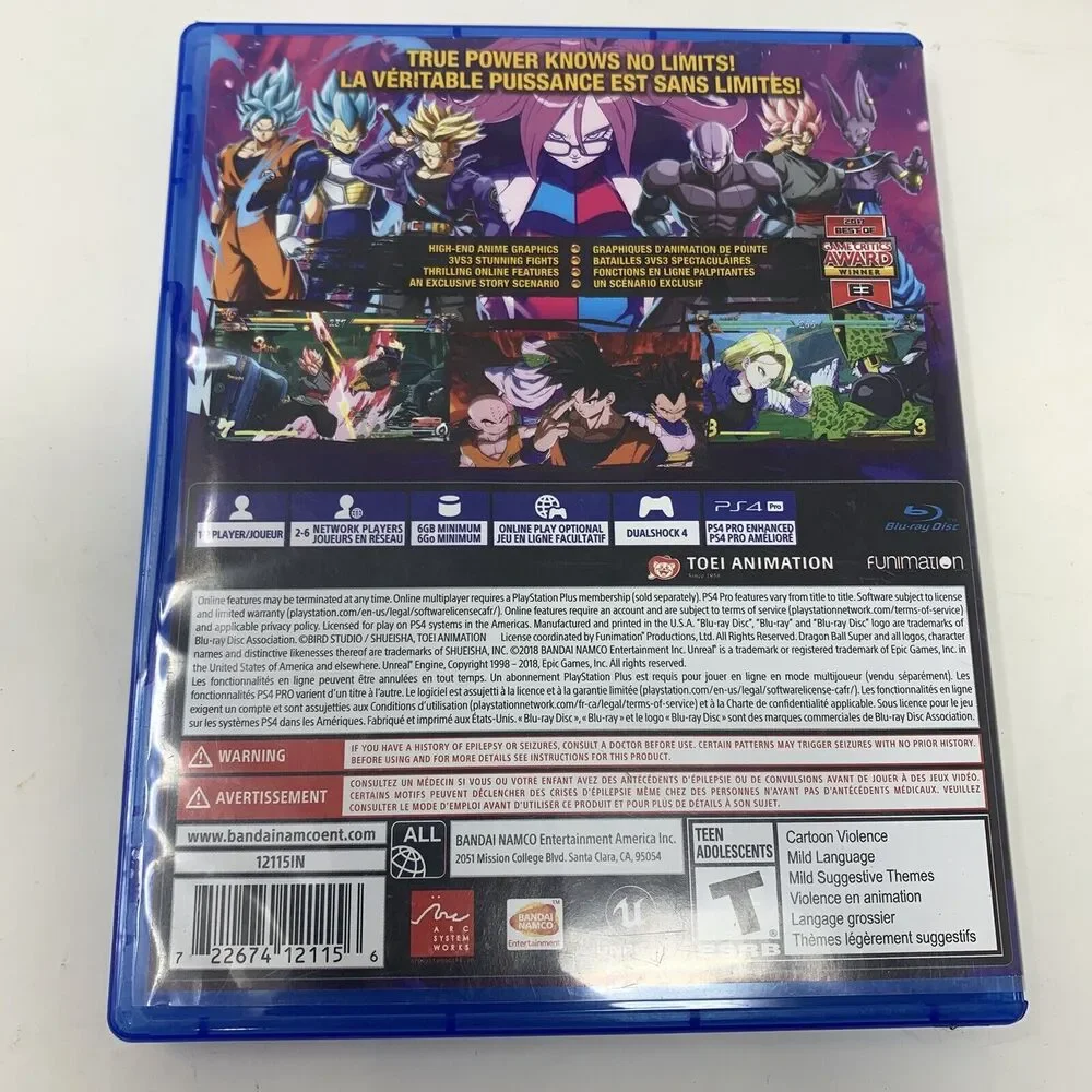 Dragon Ball FighterZ (Sony‎ PlayStation 4, 2018)